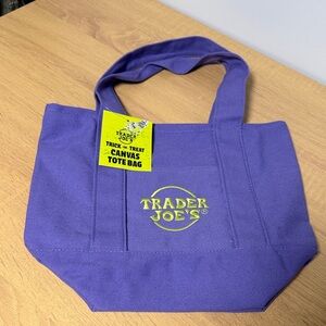 Trader Joe's Purple Canvas Tote Bag